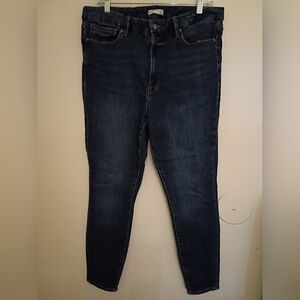 Good American Women's Indigo Distressed Pockets Denim Jeans Sz 15